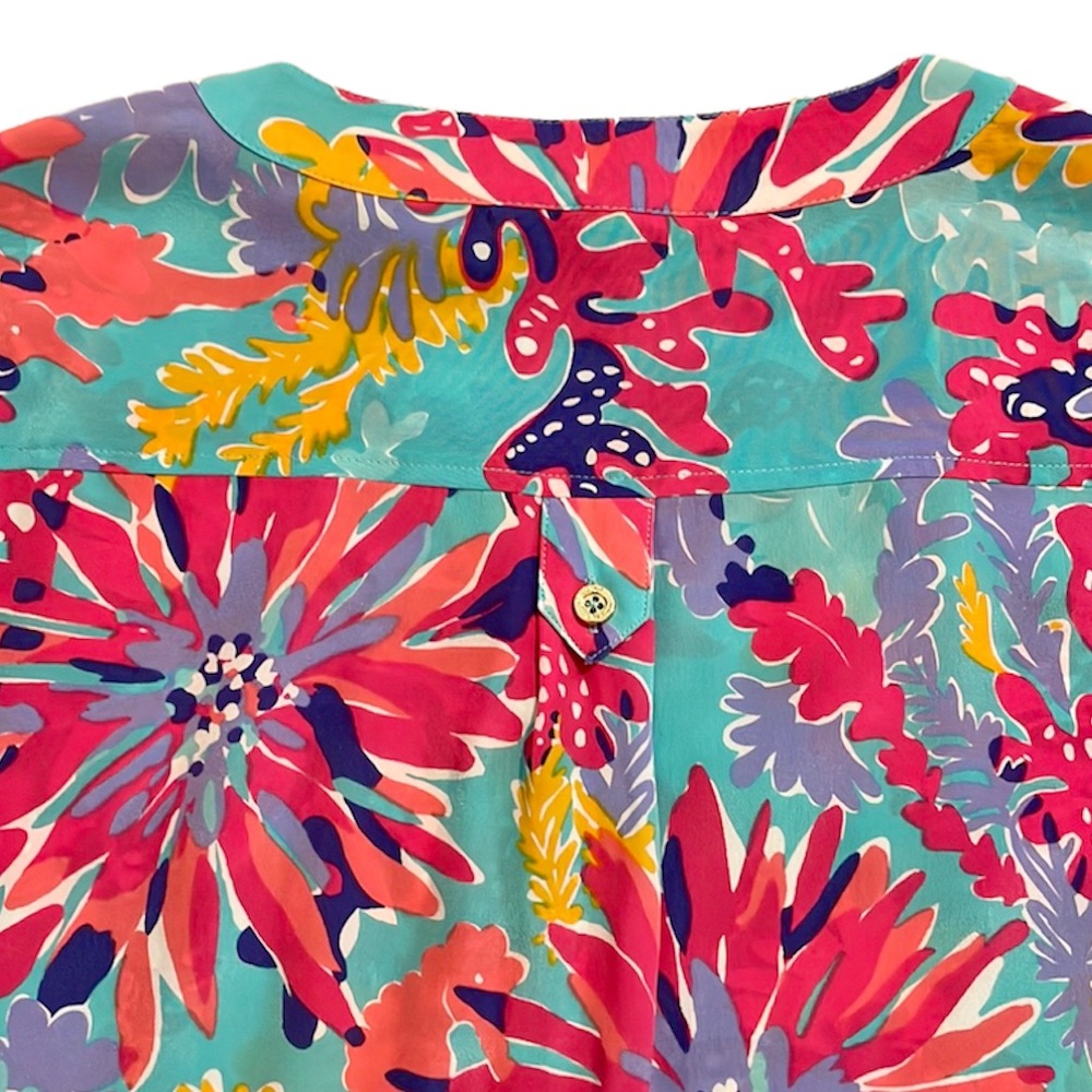 Lilly Pulitzer EUC Delray Silk Blouse - Picture 5 of 12